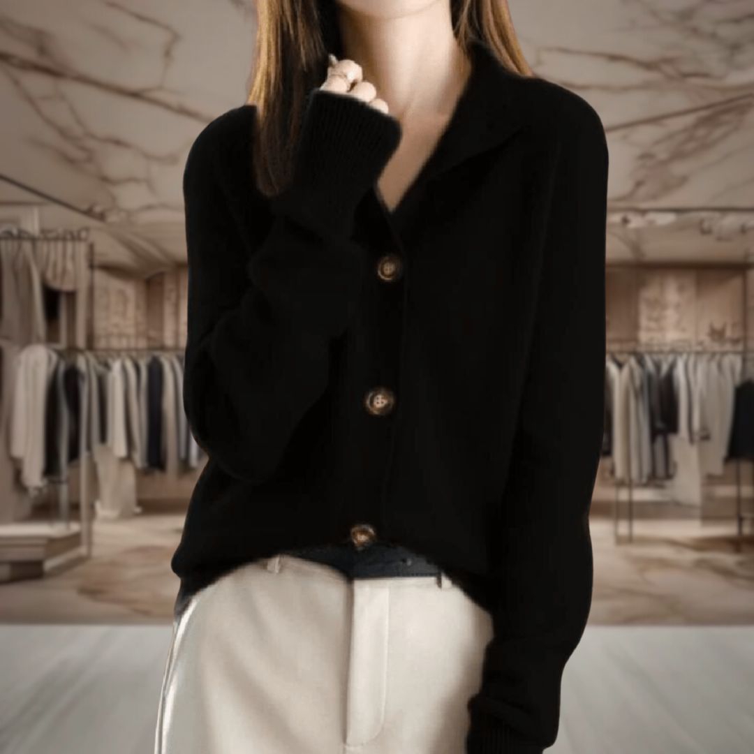 Women’s Wool Button Up Fitted Cardigan | Mylie